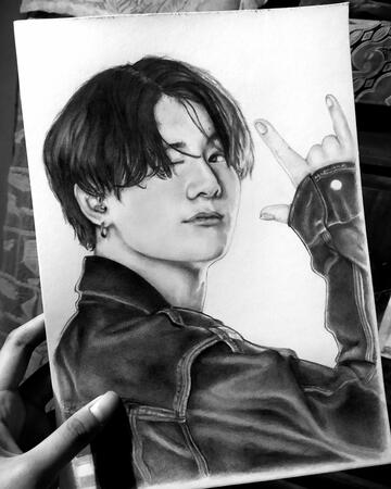 B&W (Hitam Putih) - 1 Kepala. Half body or face only